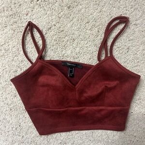 Forever 21 Burgundy Crop Top